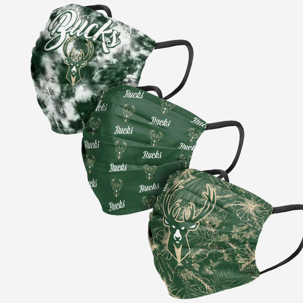 Milwaukee Bucks Womens Matchday 3 Pack Face Cover FOCO - FOCO.com