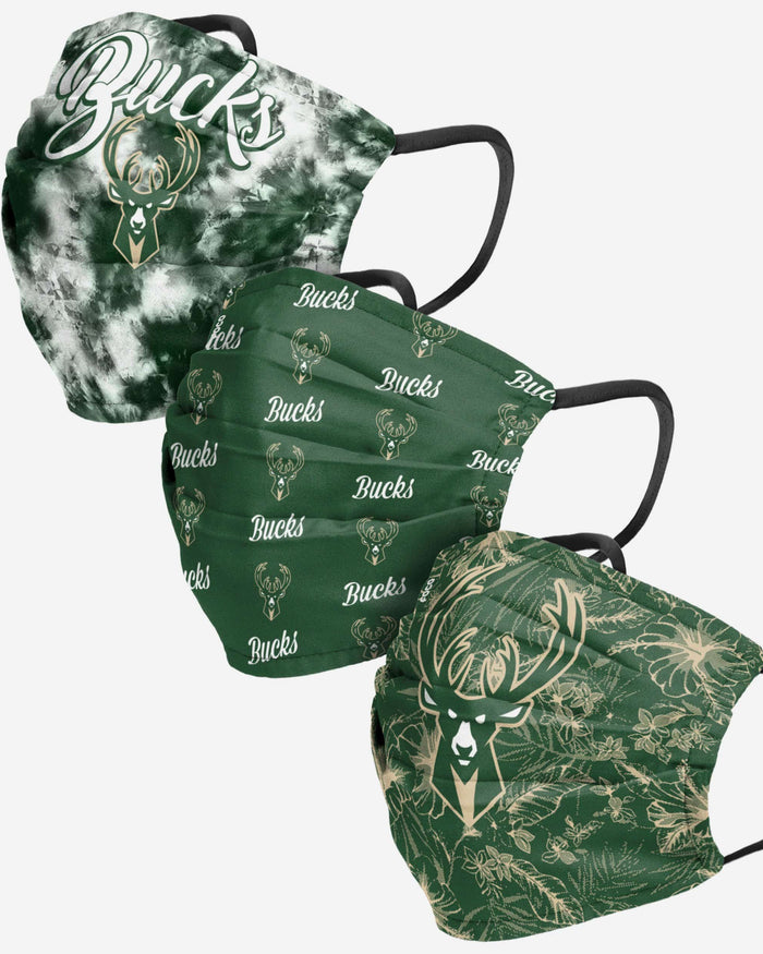 Milwaukee Bucks Womens Matchday 3 Pack Face Cover FOCO - FOCO.com