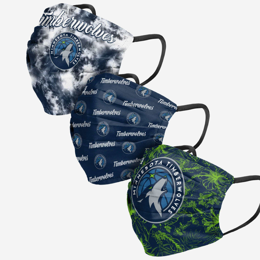 Minnesota Timberwolves Womens Matchday 3 Pack Face Cover FOCO - FOCO.com