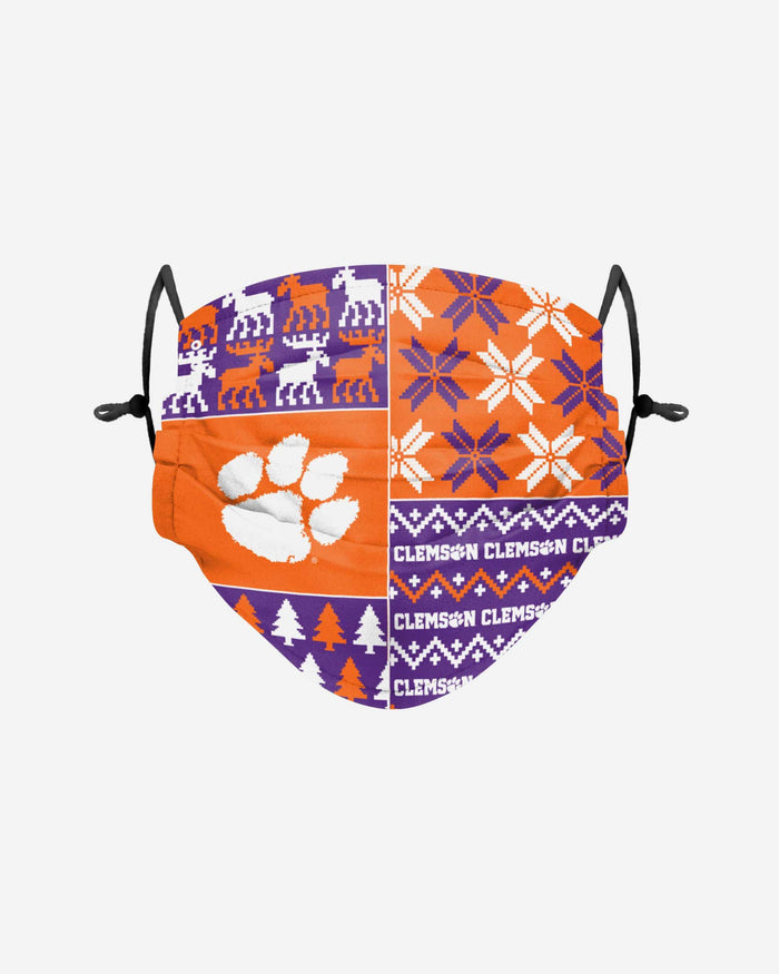 Clemson Tigers Busy Block Adjustable Face Cover FOCO - FOCO.com