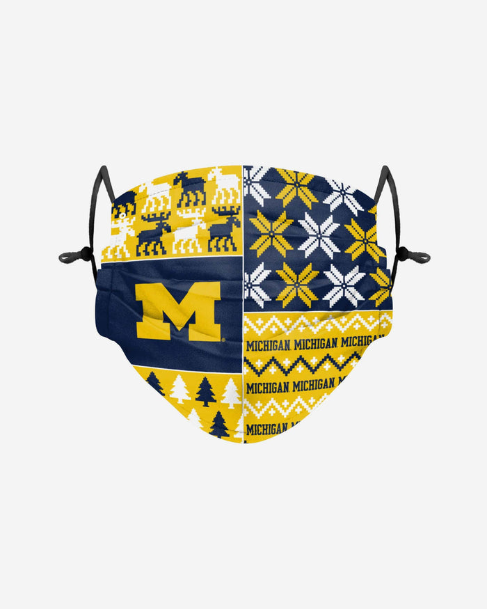 Michigan Wolverines Busy Block Adjustable Face Cover FOCO - FOCO.com