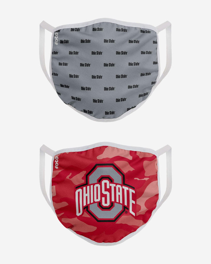 Ohio State Buckeyes Clutch 2 Pack Face Cover FOCO - FOCO.com