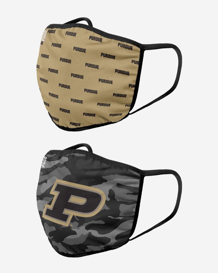 Purdue Boilermakers Clutch 2 Pack Face Cover FOCO - FOCO.com