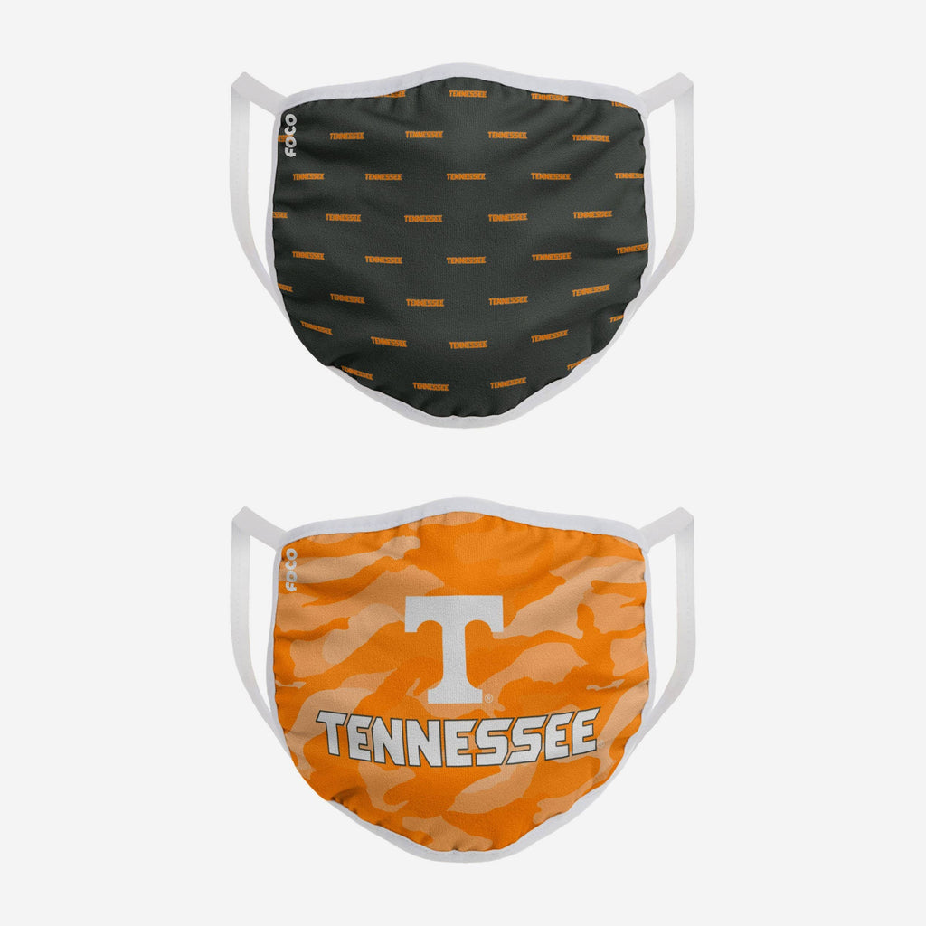Tennessee Volunteers Clutch 2 Pack Face Cover FOCO - FOCO.com