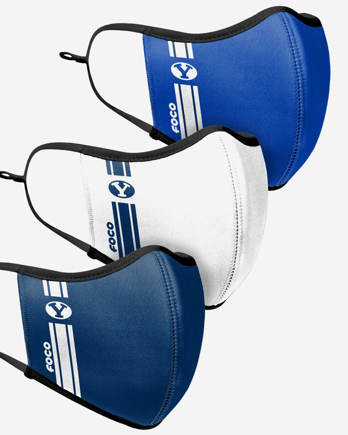 BYU Cougars Sport 3 Pack Face Cover FOCO - FOCO.com