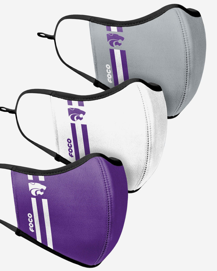 Kansas State Wildcats Original Sport 3 Pack Face Cover FOCO - FOCO.com