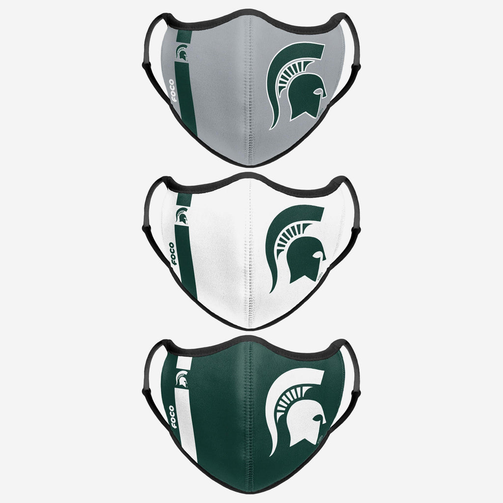 Michigan State Spartans Sport 3 Pack Face Cover FOCO - FOCO.com