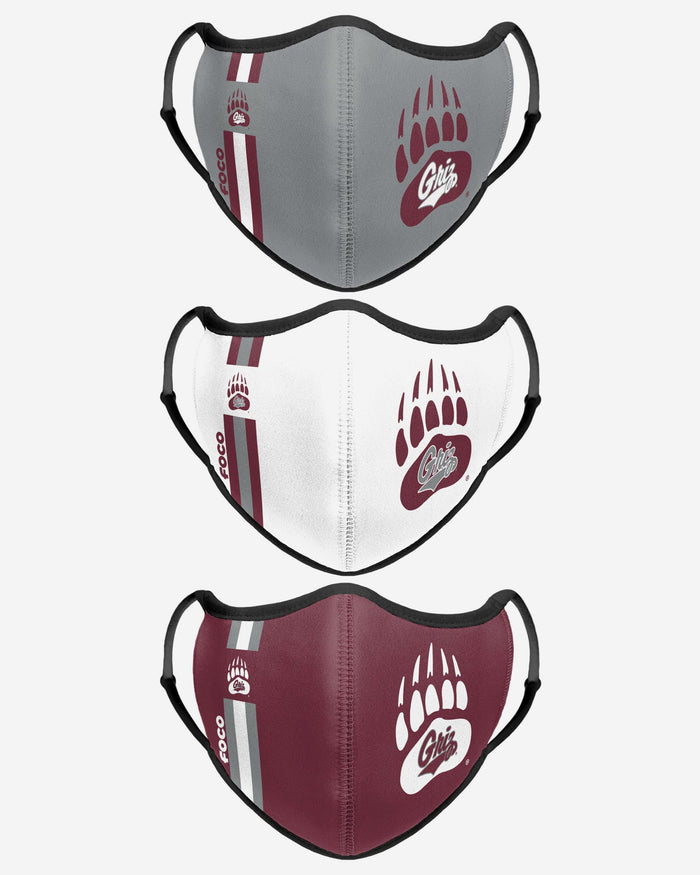 Montana Grizzlies Sport 3 Pack Face Cover FOCO - FOCO.com