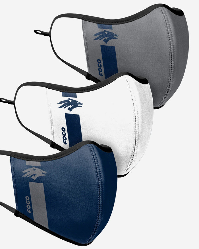 Nevada Wolf Pack Sport 3 Pack Face Cover FOCO - FOCO.com