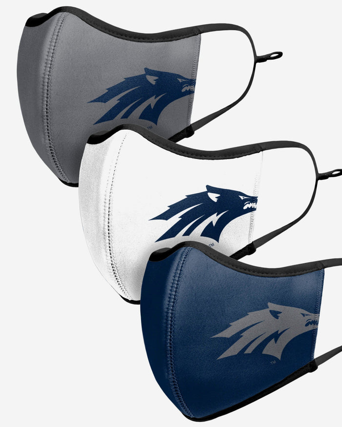 Nevada Wolf Pack Sport 3 Pack Face Cover FOCO - FOCO.com