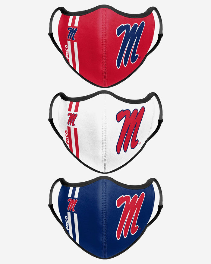 Ole Miss Rebels Sport 3 Pack Face Cover FOCO - FOCO.com