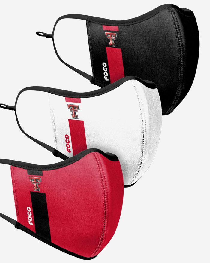 Texas Tech Red Raiders Sport 3 Pack Face Cover FOCO - FOCO.com