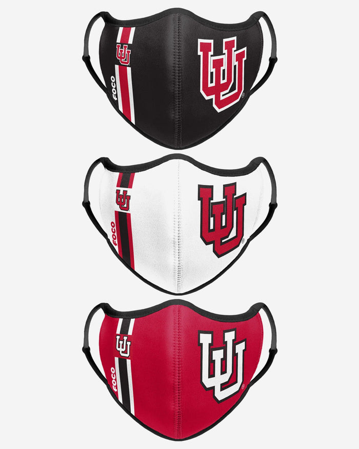 Utah Utes Sport 3 Pack Face Cover FOCO - FOCO.com