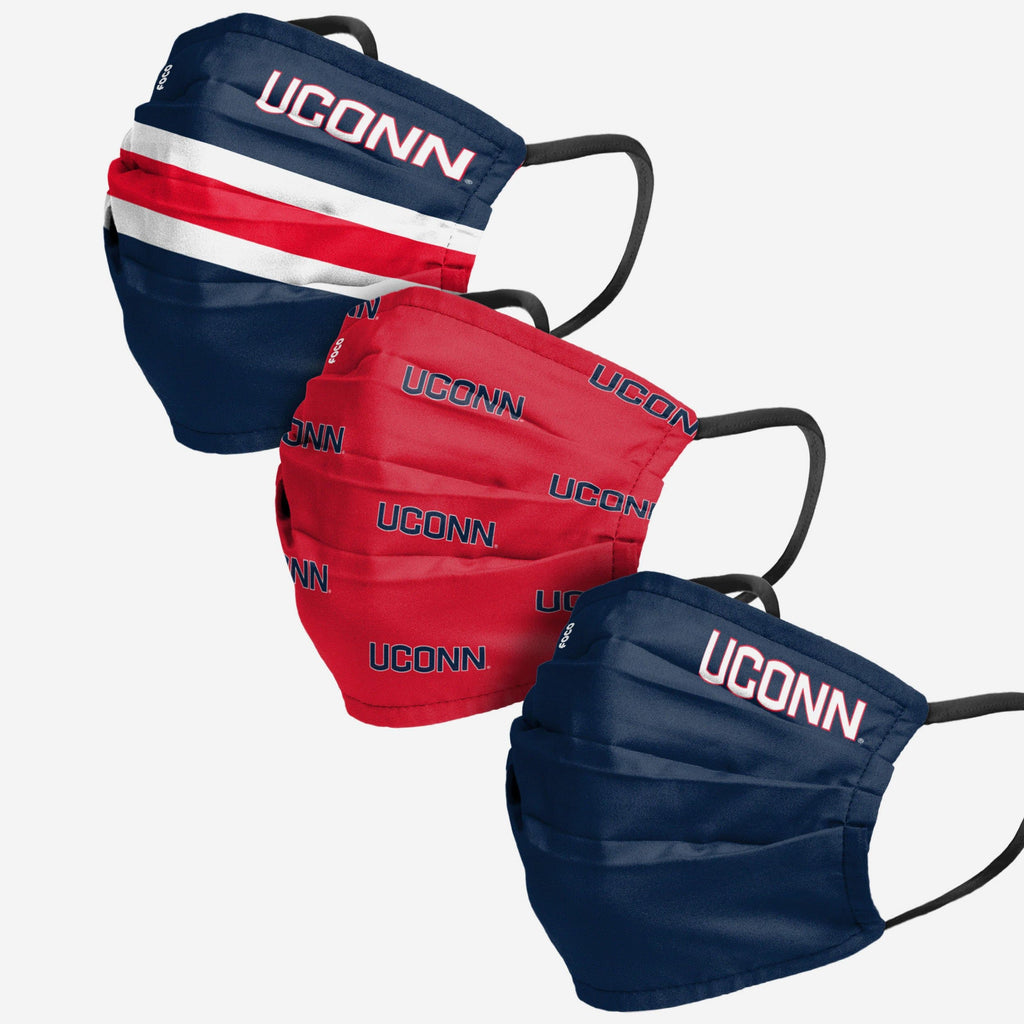 UConn Huskies Matchday 3 Pack Face Cover FOCO - FOCO.com