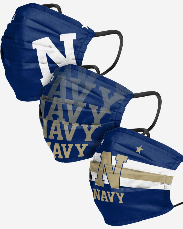Navy Midshipmen Matchday 3 Pack Face Cover FOCO - FOCO.com