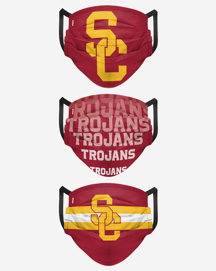 USC Trojans Matchday 3 Pack Face Cover FOCO - FOCO.com