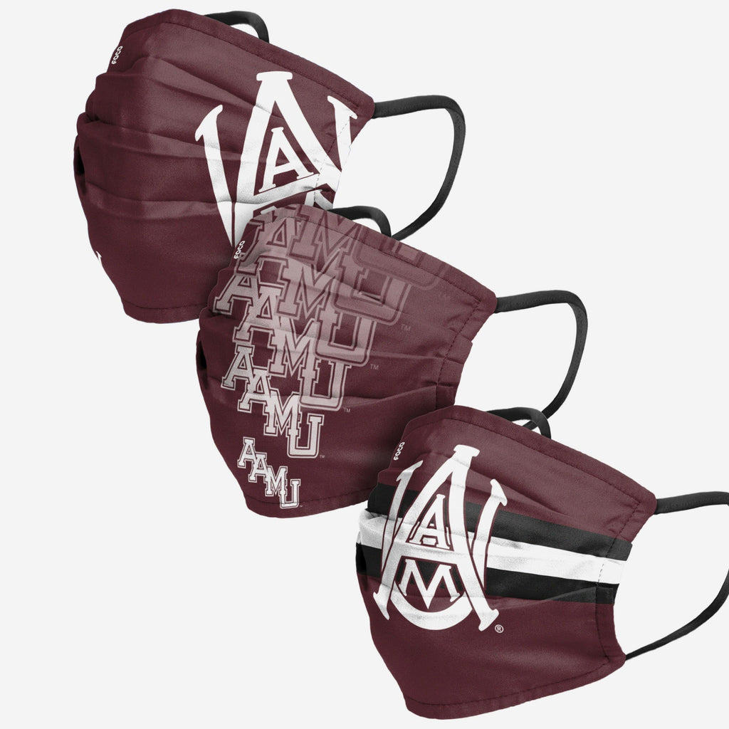 Alabama A&M Bulldogs Matchday 3 Pack Face Cover FOCO - FOCO.com