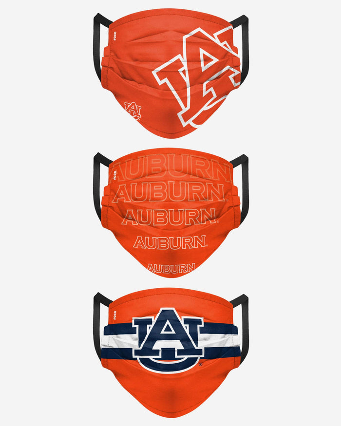 Auburn Tigers Matchday 3 Pack Face Cover FOCO - FOCO.com
