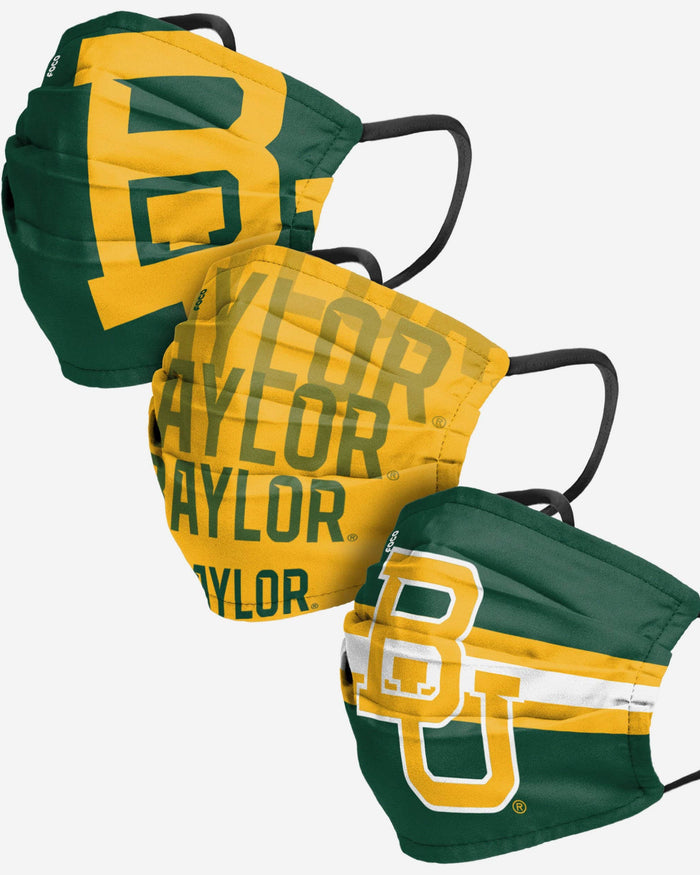 Baylor Bears Matchday 3 Pack Face Cover FOCO - FOCO.com