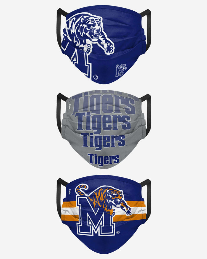 Memphis Tigers Matchday 3 Pack Face Cover FOCO - FOCO.com