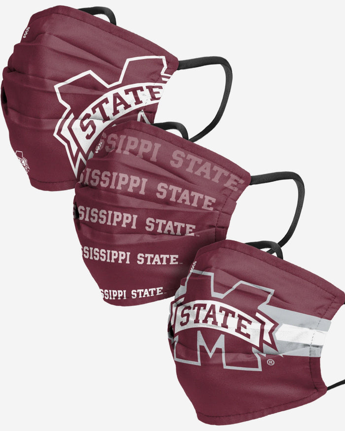 Mississippi State Bulldogs Matchday 3 Pack Face Cover FOCO - FOCO.com