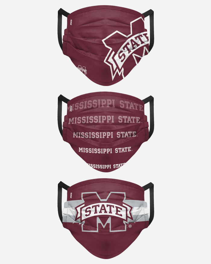 Mississippi State Bulldogs Matchday 3 Pack Face Cover FOCO - FOCO.com