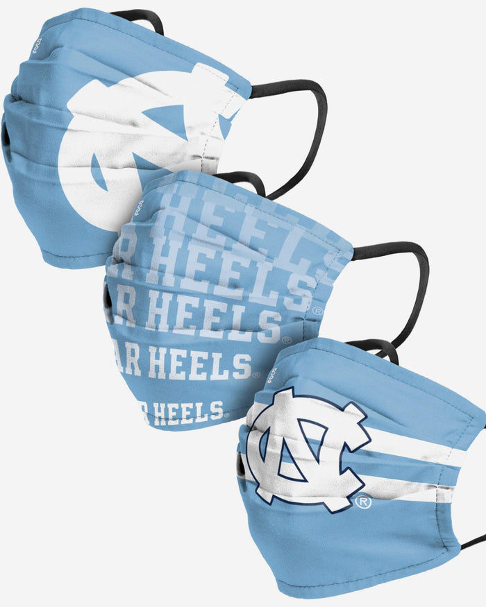 North Carolina Tar Heels Matchday 3 Pack Face Cover FOCO - FOCO.com