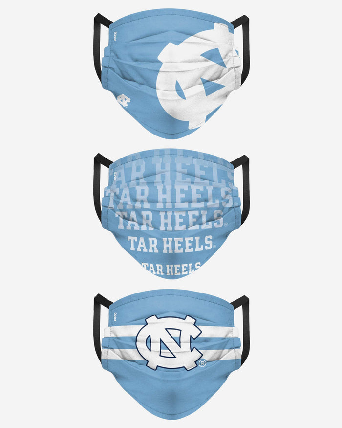 North Carolina Tar Heels Matchday 3 Pack Face Cover FOCO - FOCO.com