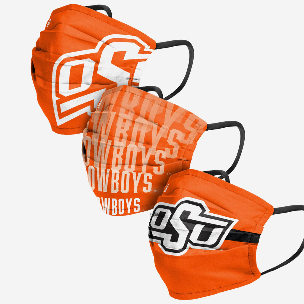 Oklahoma State Cowboys Matchday 3 Pack Face Cover FOCO - FOCO.com