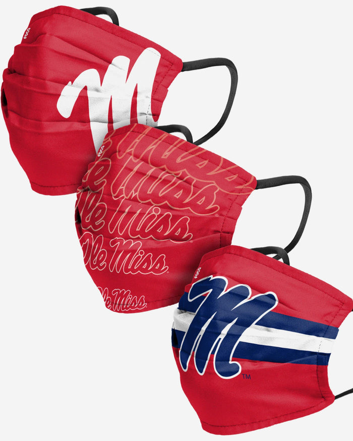 Ole Miss Rebels Matchday 3 Pack Face Cover FOCO - FOCO.com
