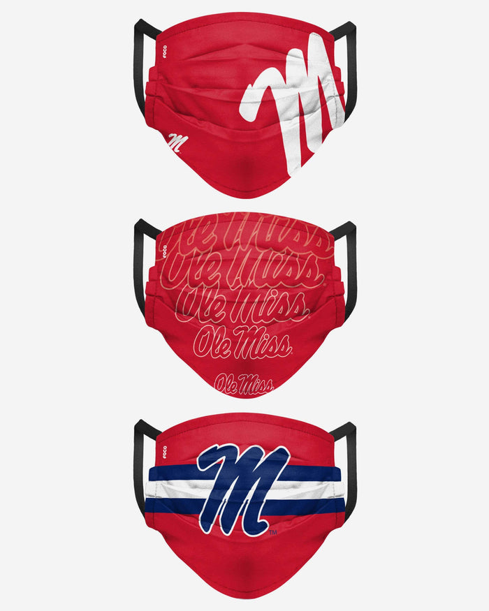 Ole Miss Rebels Matchday 3 Pack Face Cover FOCO - FOCO.com