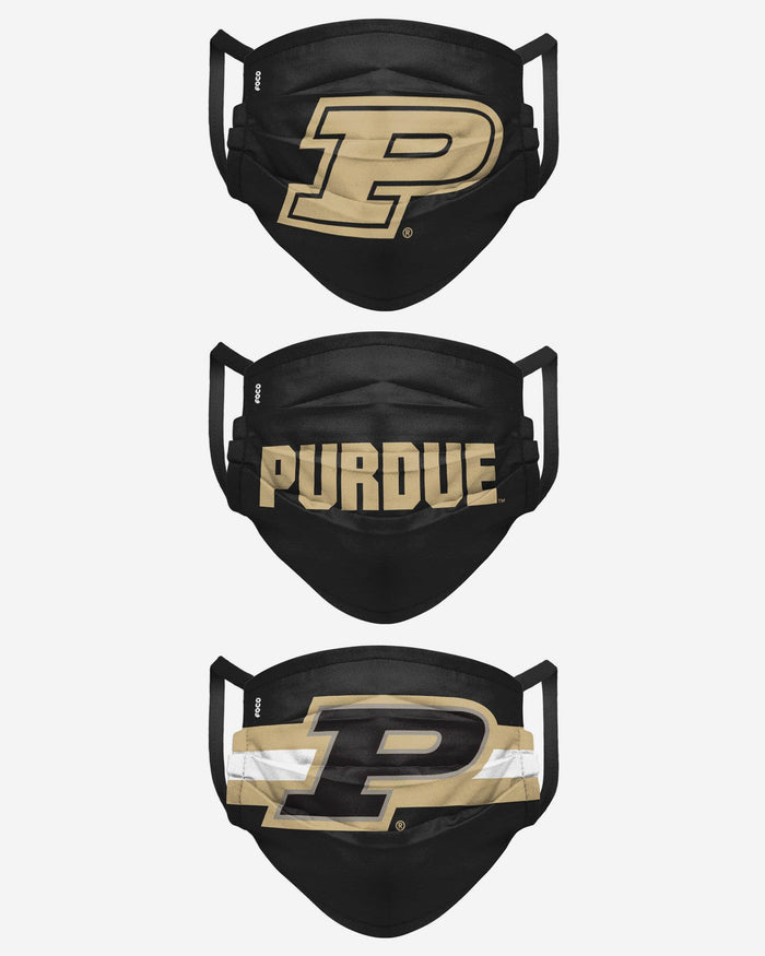 Purdue Boilermakers Matchday 3 Pack Face Cover FOCO - FOCO.com