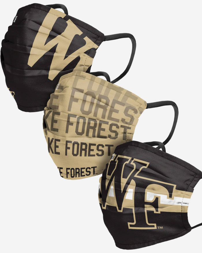 Wake Forest Demon Deacons Matchday 3 Pack Face Cover FOCO - FOCO.com