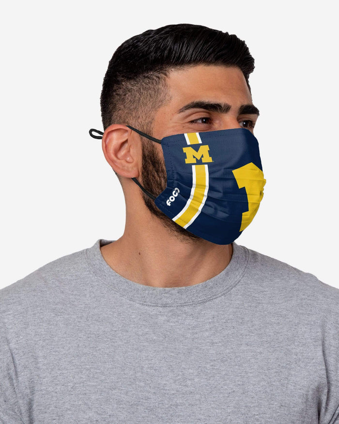 Michigan Wolverines On-Field Sideline Stripe Face Cover FOCO - FOCO.com