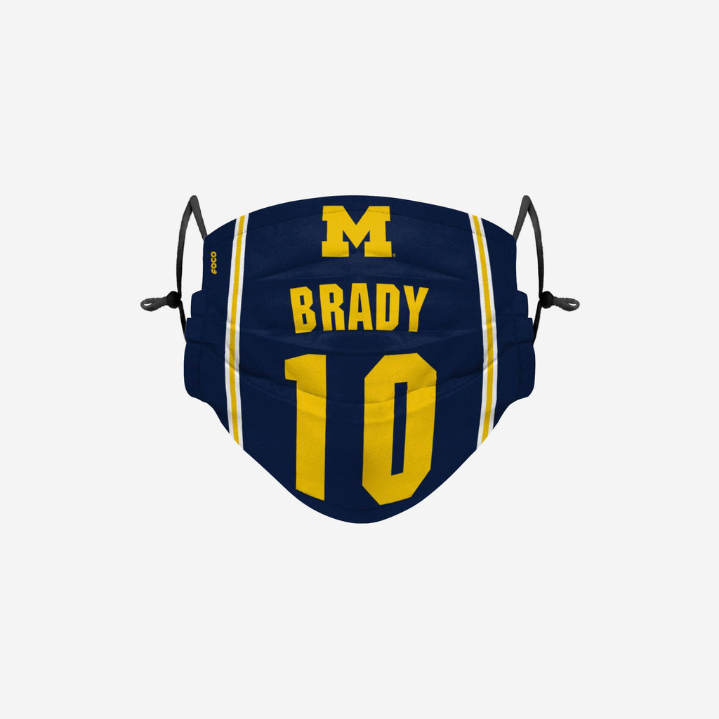 Tom Brady Michigan Wolverines Adjustable Face Cover FOCO - FOCO.com