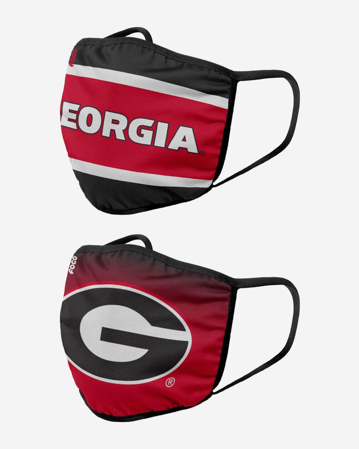 Georgia Bulldogs Printed 2 Pack Face Cover FOCO - FOCO.com