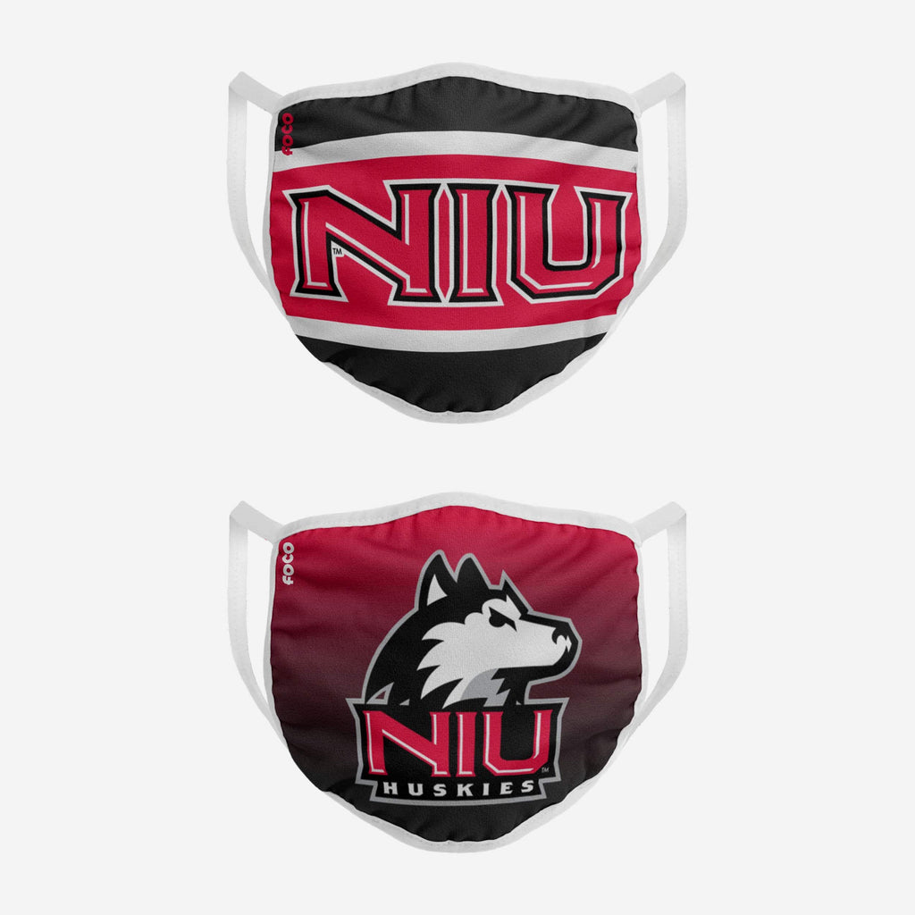 Northern Illinois Huskies Printed 2 Pack Face Cover FOCO - FOCO.com