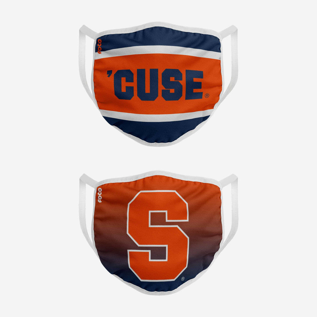 Syracuse Orange Printed 2 Pack Face Cover FOCO - FOCO.com