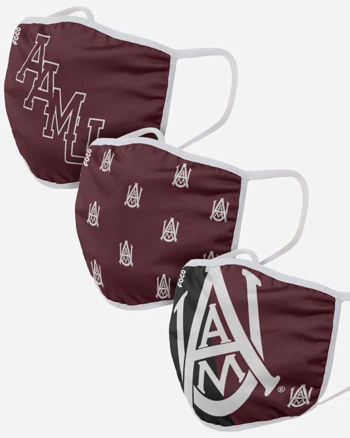 Alabama A&M Bulldogs 3 Pack Face Cover FOCO - FOCO.com