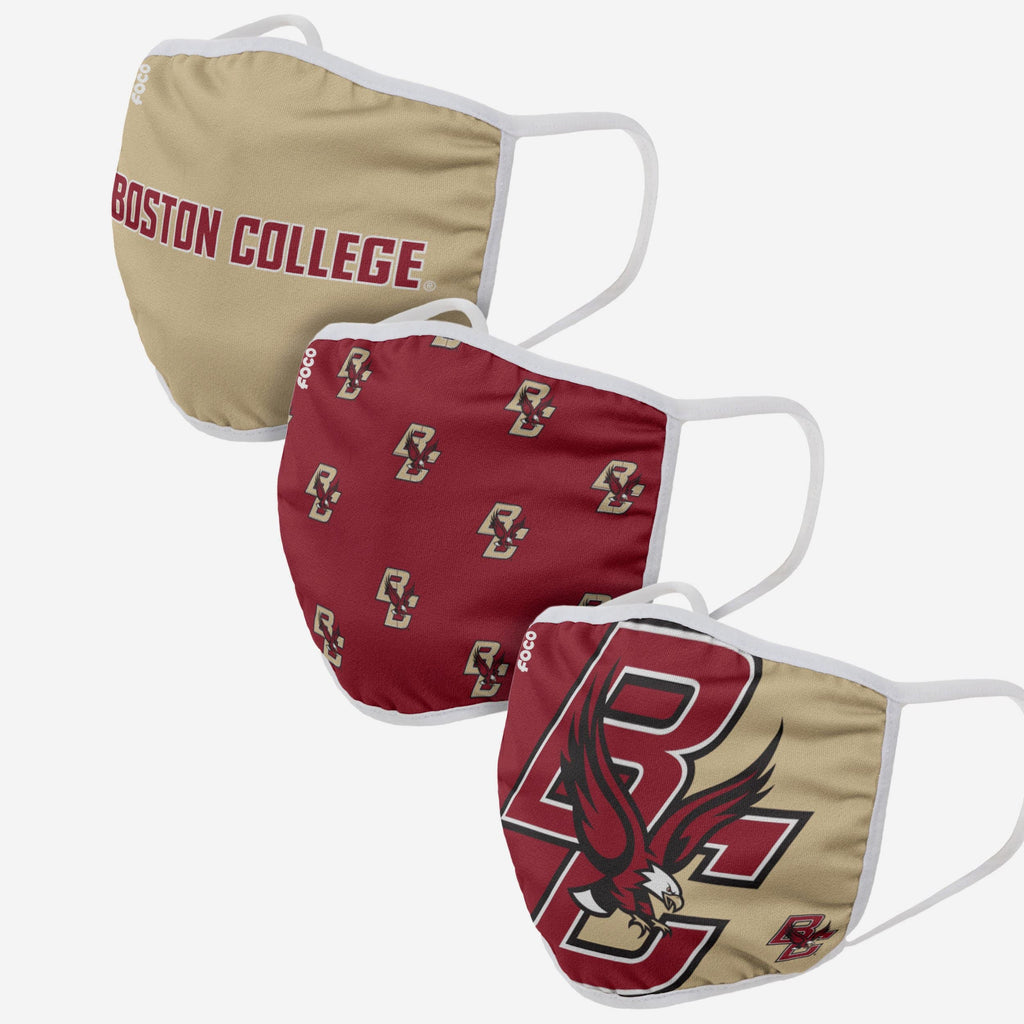 Boston College Eagles 3 Pack Face Cover FOCO - FOCO.com