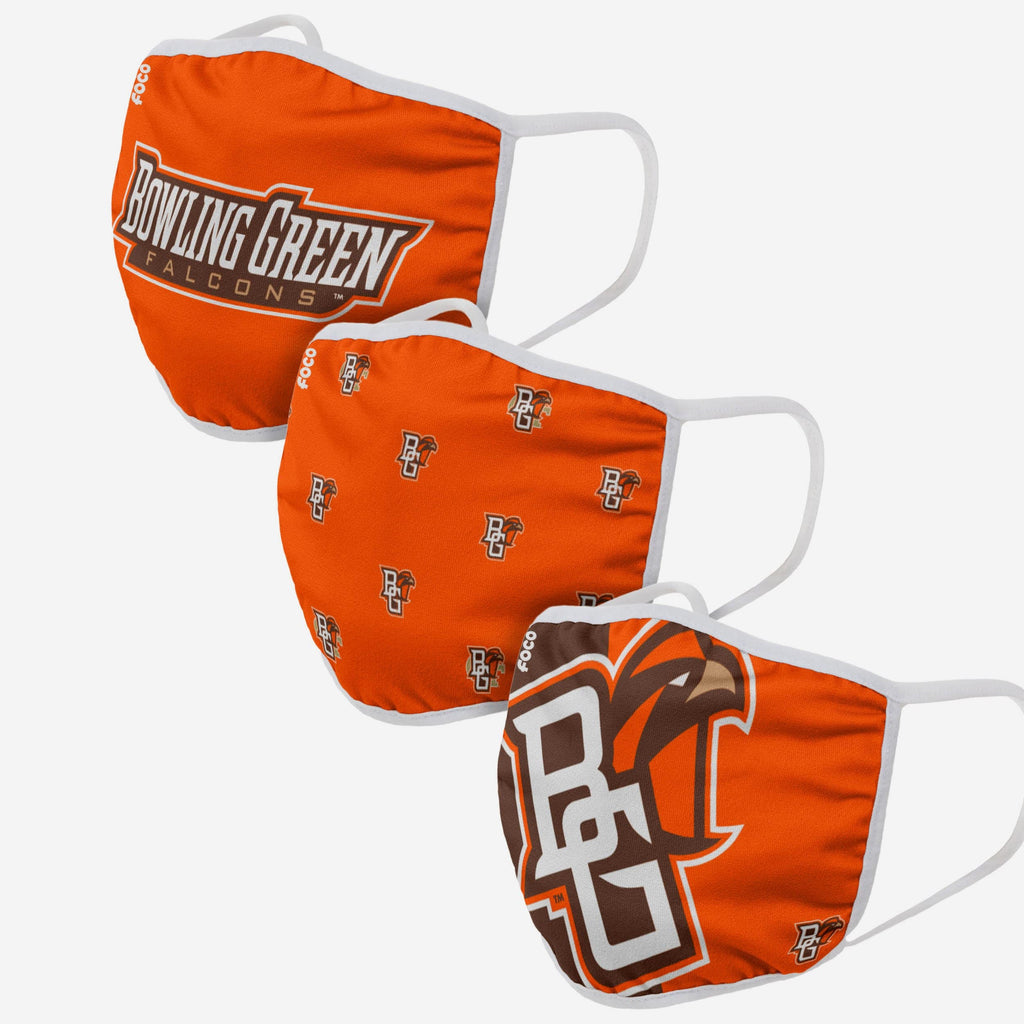 Bowling Green Falcons 3 Pack Face Cover FOCO - FOCO.com
