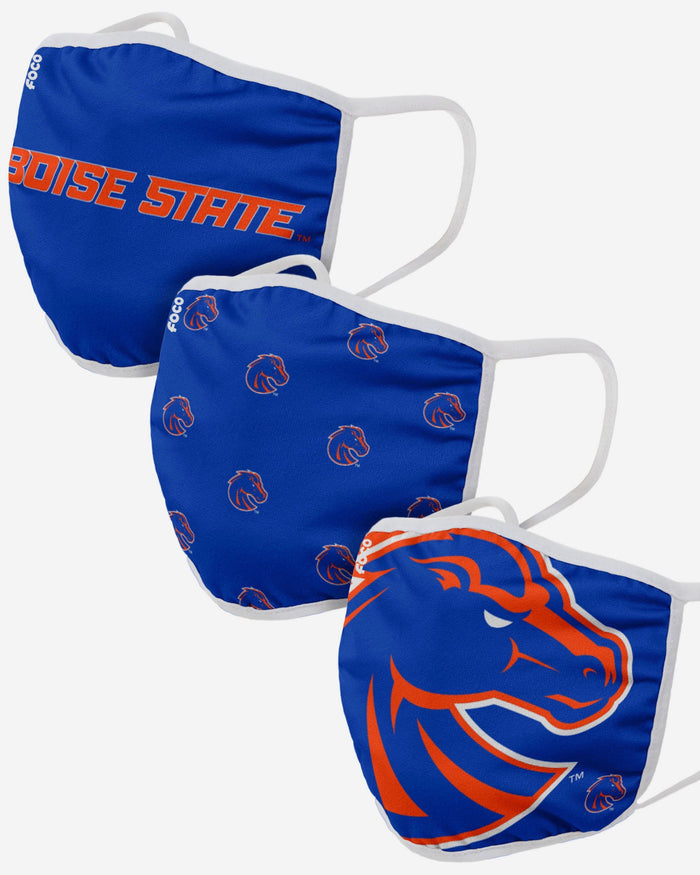 Boise State Broncos 3 Pack Face Cover FOCO - FOCO.com