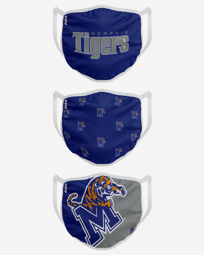 Memphis Tigers 3 Pack Face Cover FOCO - FOCO.com