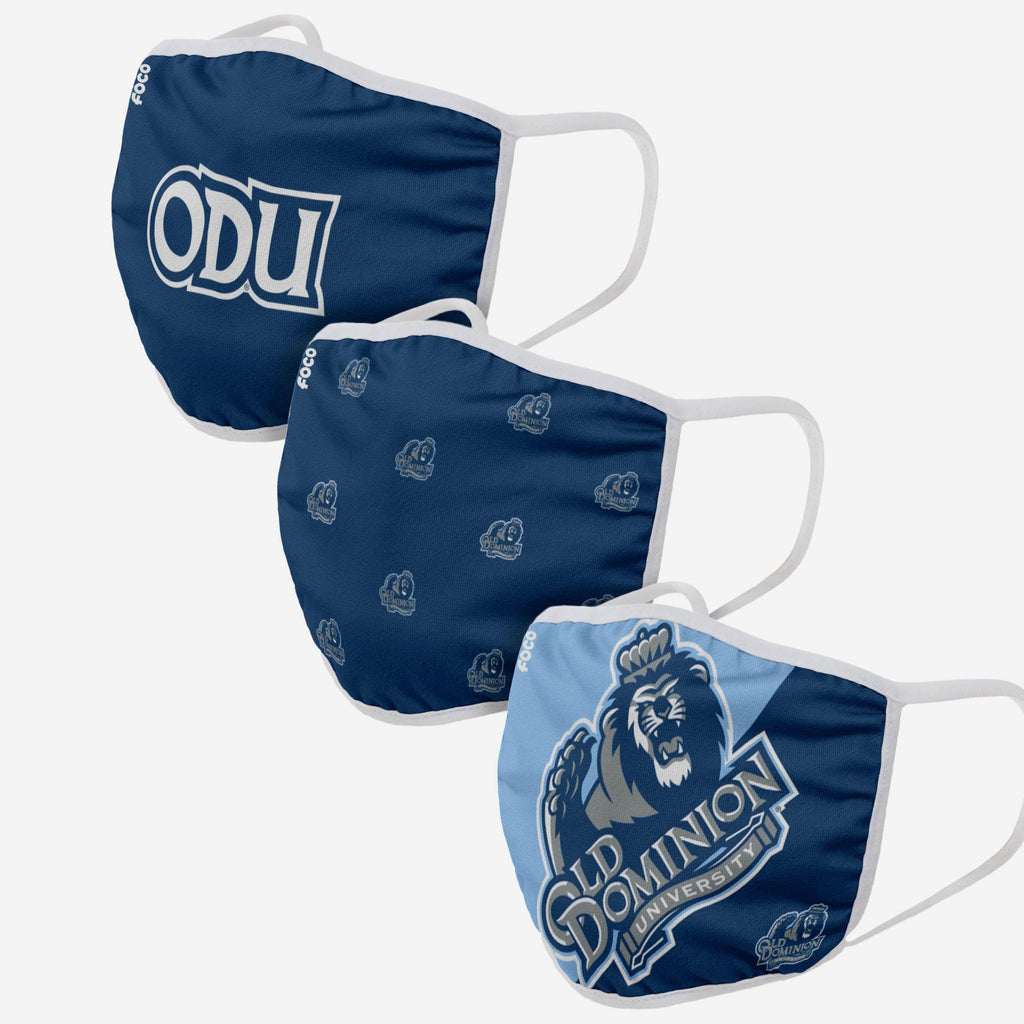 Old Dominion Monarchs 3 Pack Face Cover FOCO - FOCO.com