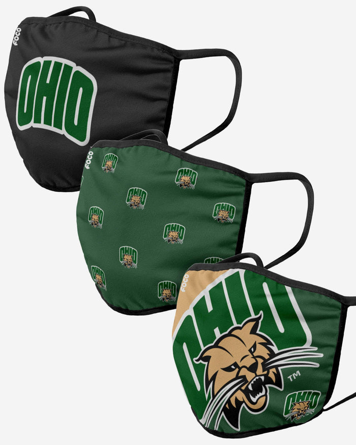 Ohio Bobcats 3 Pack Face Cover FOCO - FOCO.com