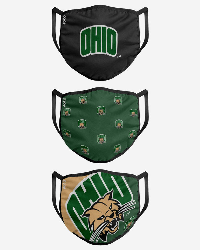 Ohio Bobcats 3 Pack Face Cover FOCO - FOCO.com