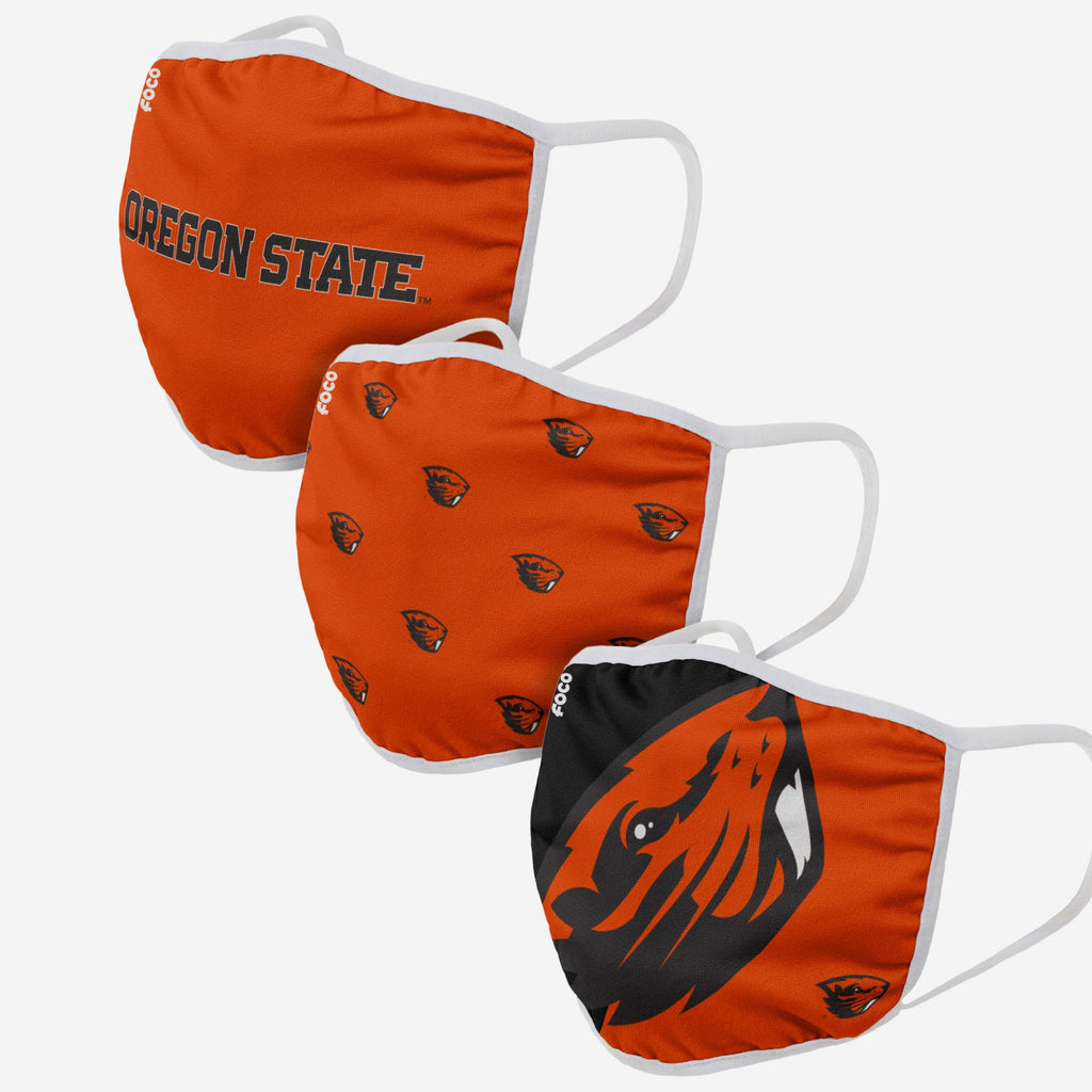 Oregon State Beavers 3 Pack Face Cover FOCO - FOCO.com