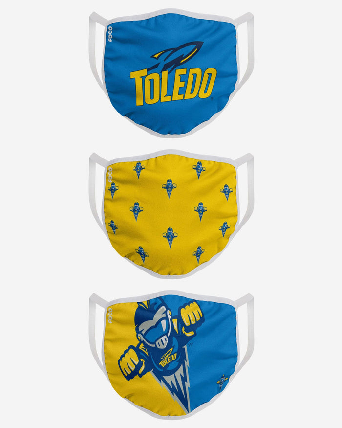 Toledo Rockets 3 Pack Face Cover FOCO - FOCO.com