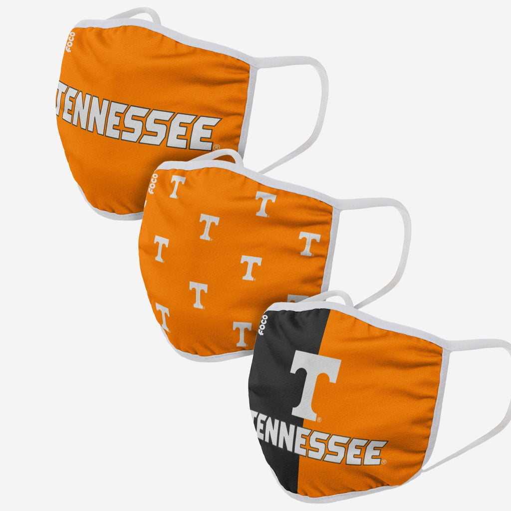 Tennessee Volunteers 3 Pack Face Cover FOCO - FOCO.com