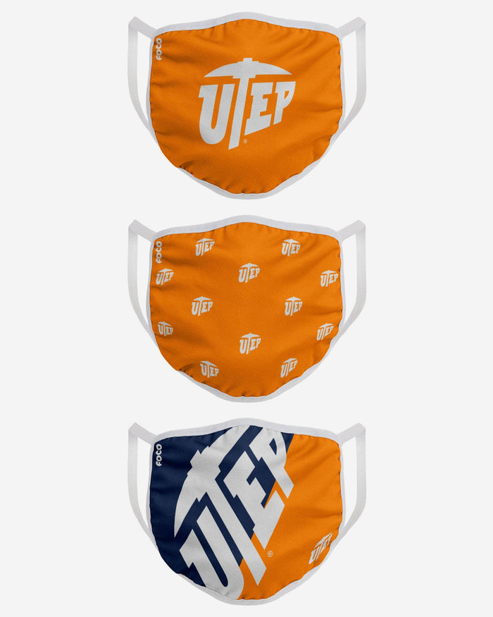 UTEP Miners 3 Pack Face Cover FOCO - FOCO.com